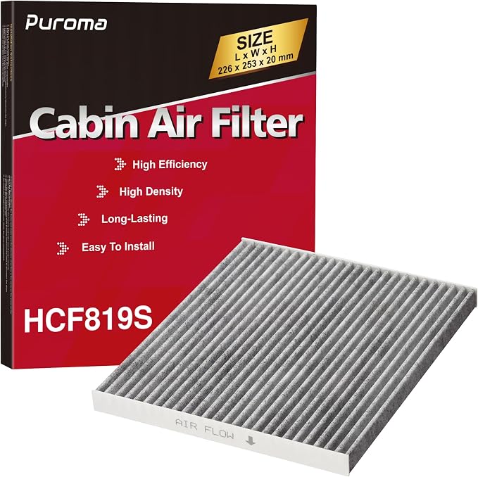 Puroma Cabin Air Filter with Activated Carbon, Replacement by Puroma