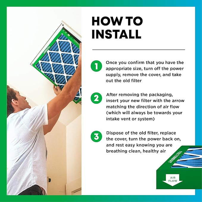 Filterbuy 12x12x2 Air Filter MERV 13 Optimal Smoke & Allergy Defense, - Image 5