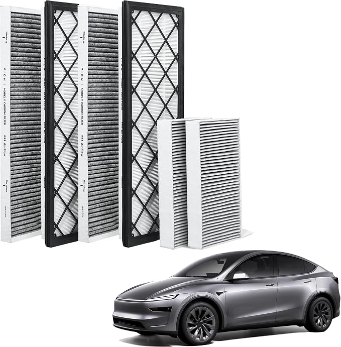 VION Tesla Model Y Air Filter Kit 6-Pack – Dual System Front Trunk HEPA + - Image 2