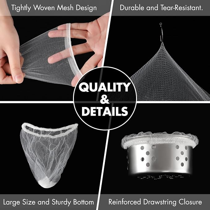200 Pack Kitchen Sink Strainer Mesh Bag, Anti-Clogging Disposable Sink Drain - Image 7