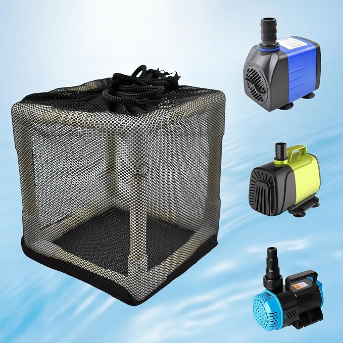 CONQUERALL 5 Inch Pump Barrier Bag Anti Clogging Pond Filter Box Mesh Water - Image 2