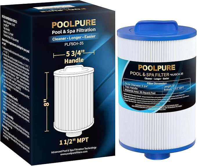 POOLPURE Replacement Filter for PMAX50P4, Unicel 5CH-35, Filbur FC-0300 by POOLPURE