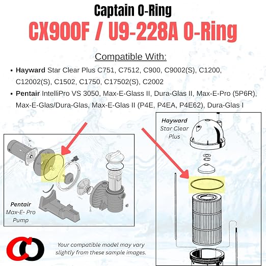 Captain O-Ring – Replacement CX900F / U9-228A / O-240 O-Rings - Image 3