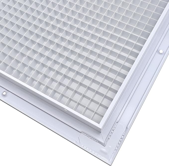 Return Air Grille Fits 20'' x 20'' Duct Opening, Aluminum Eggcrate Return - Image 8