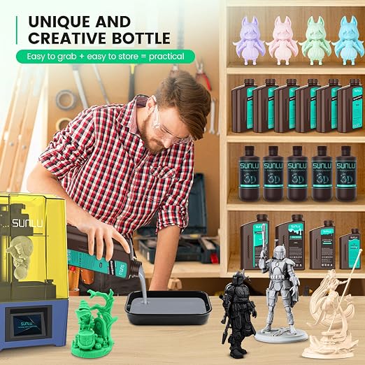 SUNLU 3D Printer Resin, 1kg Fast Curing Standard 3D Resin - Image 4