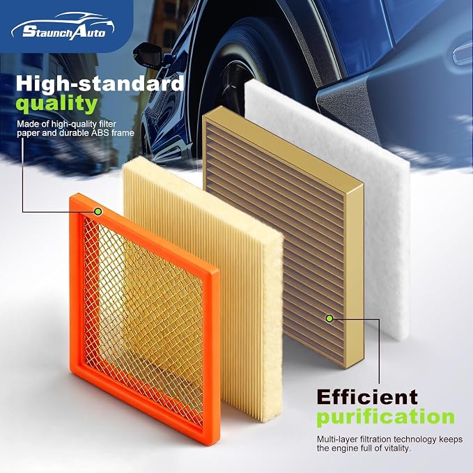 Engine & Cabin Air Filter for Silverado 1500; Sierra 1500; Suburban; Tahoe Air - Image 3