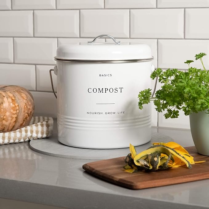 D'Lifeful Kitchen Compost Bin – 1.3 Gallon Countertop Farmhouse Compost - Image 6