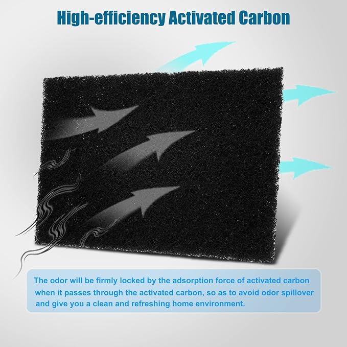 12-Pack Universal Stick-on Trash Can Odor Absorbing Filters, Activated Charcoal - Image 2