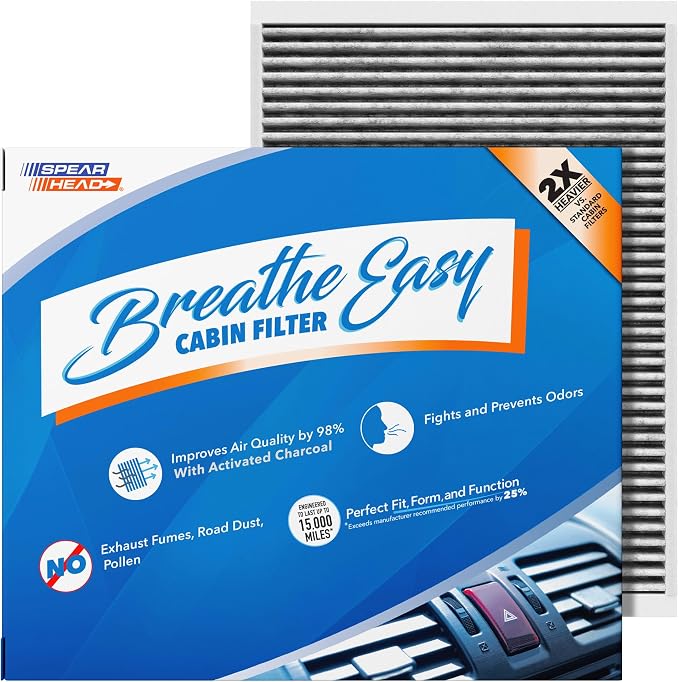 Spearhead Odor Defense Breathe Easy AC & Heater Cabin Filter | Fits 2017-25 A4 by SPEARHEAD