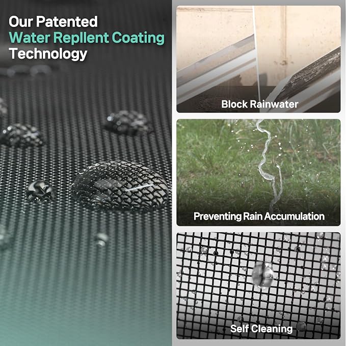 Premium Window Screen DIY KIT 39" 51" Blocks Rain, Pet Scratch, Fine Dust 99% - Image 3