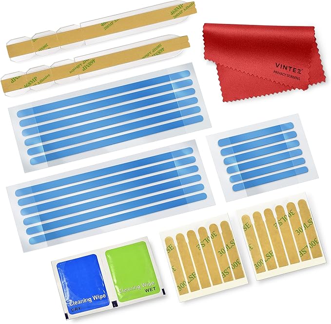 Privacy Screen Adhesive Tabs and Strips by VINTEZ