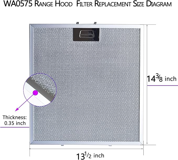 2-Pack Upgraded WA0575 Range Hood Filters Replacement - Image 2