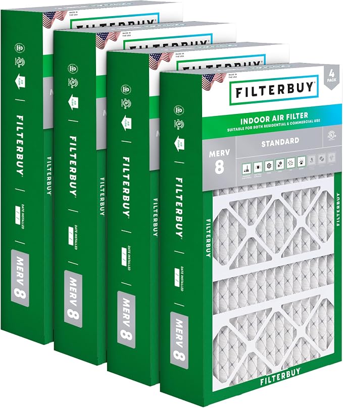 Filterbuy 15.75x27.63x3.50 Air Filter MERV 8 Essential Dust & Allergy Defense by Filterbuy