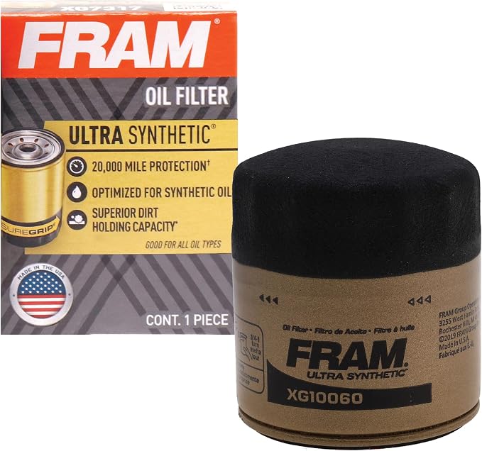 FRAM Ultra Synthetic XG10060 20K Mile Change Automotive Replacement Engine Oil by FRAM