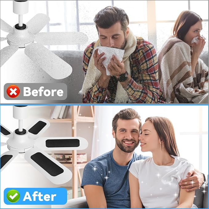 Ceiling Fan Air Filter -10 Pack Activated Coconut Shell Carbon Filter Rounded - Image 4