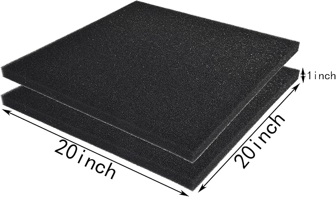 Hipanda 2 Pack Aquarium Bio Filter Sponge Pad 20"x20"x1", Bio Filter Media Foam - Image 2