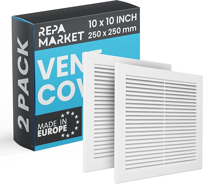 Repa Market 10 x 10 Inch White Square Air Vent Cover by RepaMarket