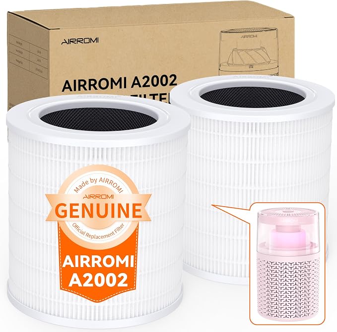 AIRROMI A2002 HEPA Air Purifier Replacement Filter, 3-In-1 Original Filter by AIRROMI