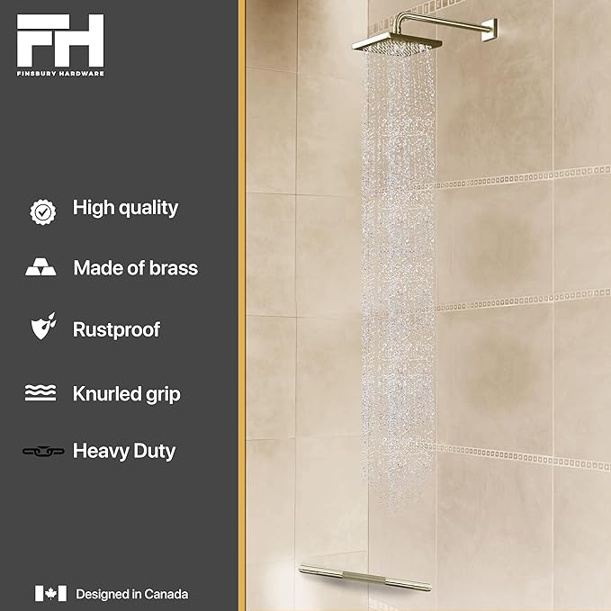 Shower Foot Rest, Corner Shower Bar for Shaving Legs, Wall Mounted Hotel Foot Ledge, Brass Bar Bathroom Foot Step (Polished Brass)