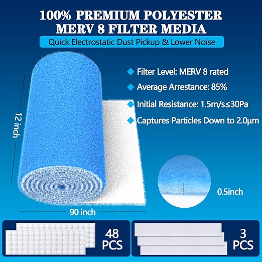 MERV 8 Air Vent Filters, Electrostatic Triple Vent Filter - Image 3