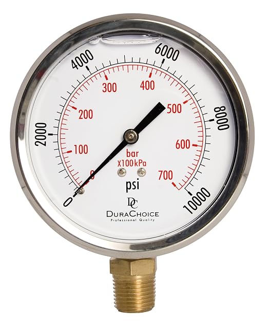 4" Oil Filled Pressure Gauge by DirectMaterial