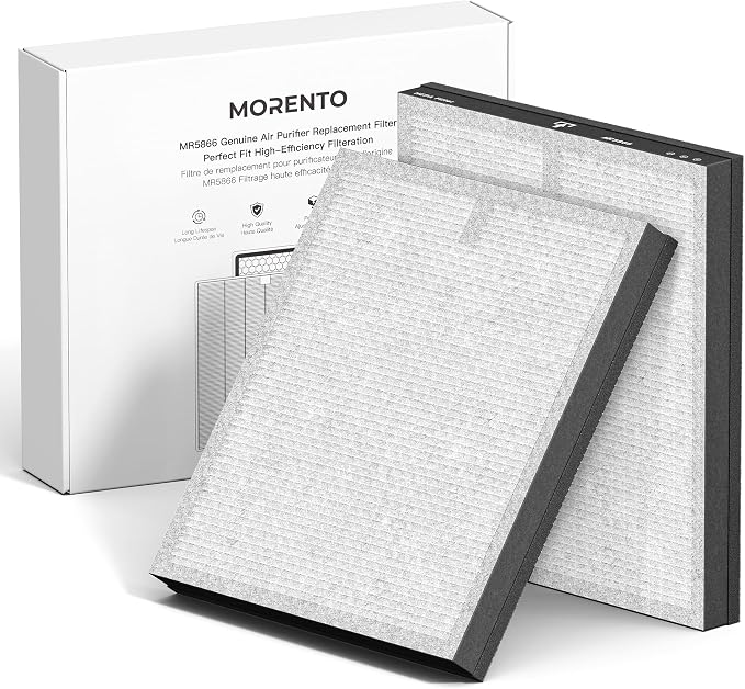 MORENTO Genuine Air Purifier Replacement Filter, True HEPA Filter Compatible by MORENTO
