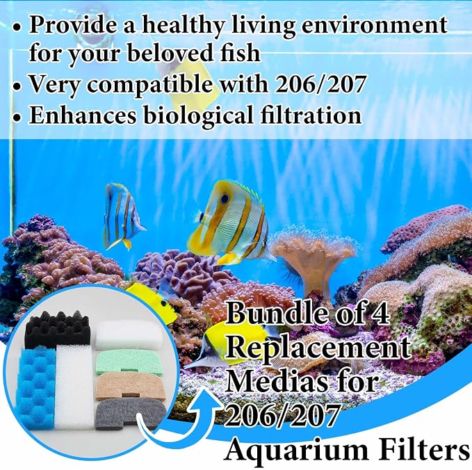 50 Pcs Compatible with Fluval 206/207 Filter Media Canister Filter Maintenance - Image 5