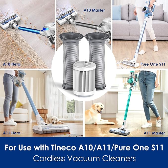 Tineco Replacement Filter Kit, 2 Pre Filters and 1 HEPA Filter, - Image 7