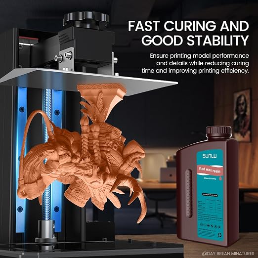SUNLU 10K Red Wax 3D Printer Resin, High Precision 405nm UV-Curing Resin - Image 6