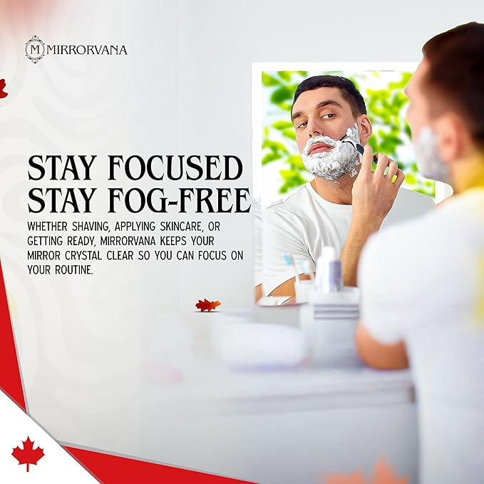 MIRRORVANA Anti Fog Spray for Shower Mirror (2 Bottles) - Maintains Fog Free Bathroom Shaving Mirrors for Men and Women - Long-Lasting Protection from Fogging for a Crystal Clear Reflection (7 ml)