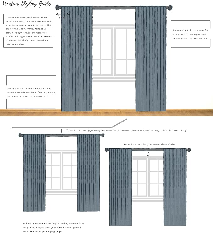 Ombre Light Filtering Door Curtain 100" Extra Wide Gradient Print on Rayon - Image 7