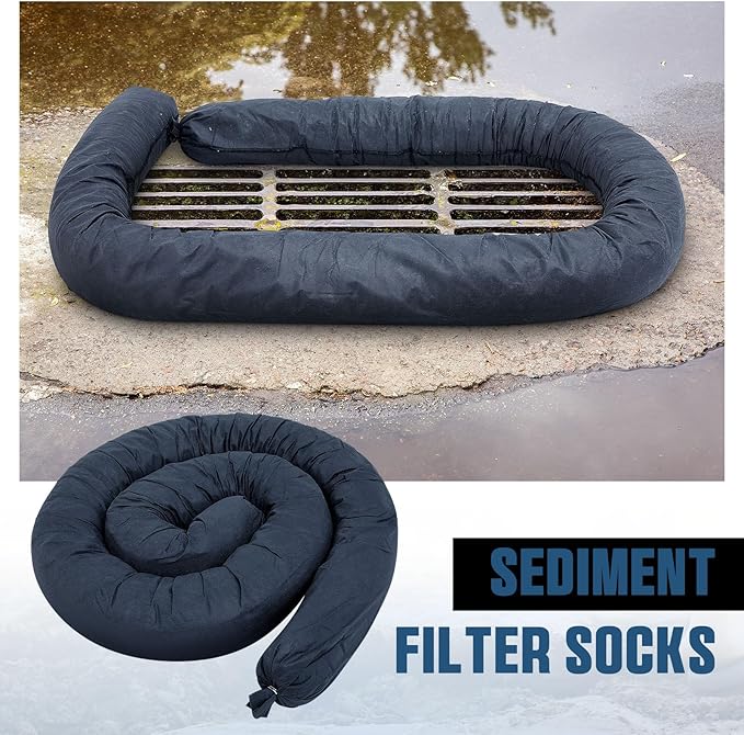 2 Pcs Sediment Filter Erosion Control Blanket Silt Fence Sock - Image 3