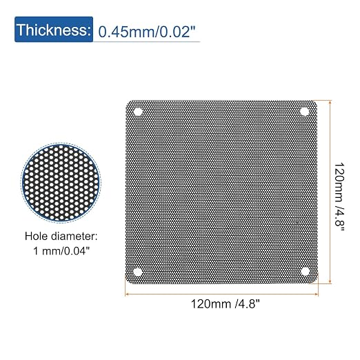 MECCANIXITY 10PCS PC Dust Filter, 120mmx120mm PVC Computer Case Cooler - Image 2