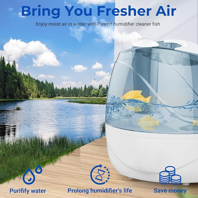 Funmit Humidifier Cleaning Fish, 12 Pack Humidifier Cleaner - Image 6