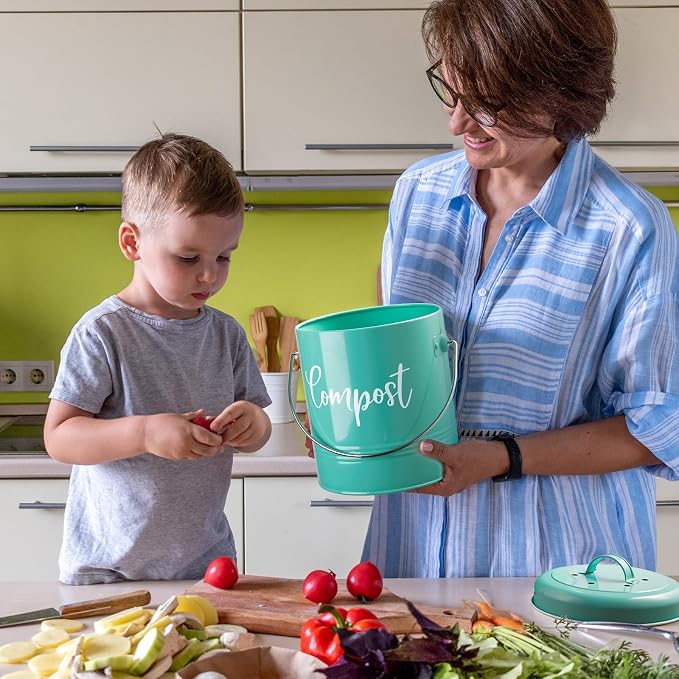 Teal Compost Bin - Image 7