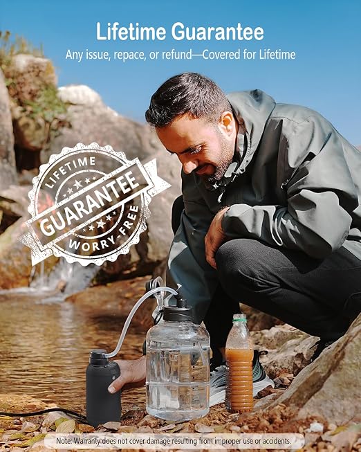 Water Filter Camping – Electric Portable Water Purifier Survival, 0.01 Micron - Image 5