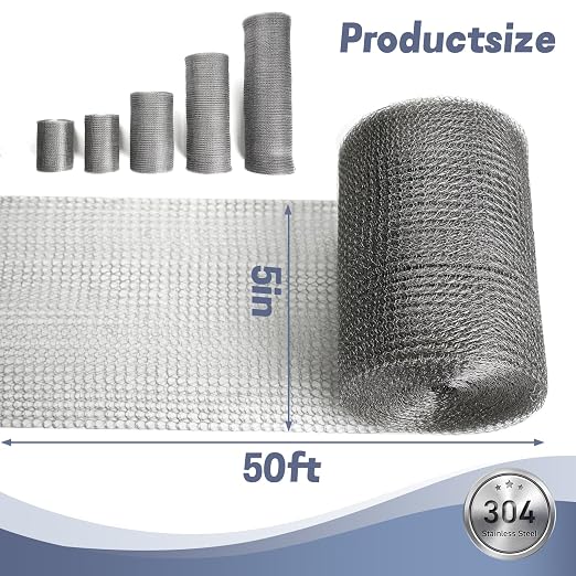 5" X 50 ft 304 Stainless Steel Mesh, Wire Mesh - Image 2