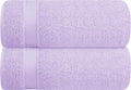 Belizzi Home Cotton 2 Pack Oversized Bath Sheet 35x70, Large Bath Sheet, Ultra Soft, Absorbent, Compact, Eco-Friendly, Recyclable, Quick Drying and Lightweight Towel - Purple