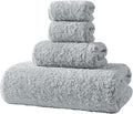 REDKISS Ultra-Plush Bath Towel Set - 900GSM Premium Thick Cotton for Bathroom & Spa, Super Absorbent Quick-Dry Bath Sheets with No Shedding (4-Piece Set for Adults, Luxury Hotel & Home Use)-Blue Lime