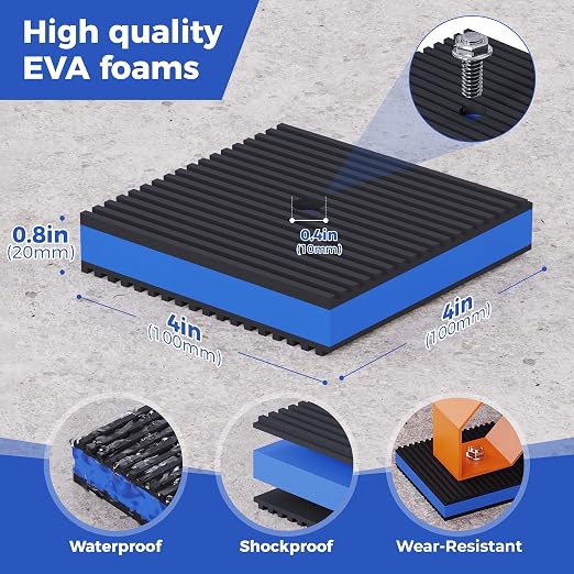 Anti Vibration Pads, Mechanical Vibration Damping Pads, Heavy Duty Rubber - Image 2