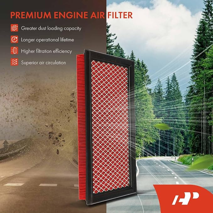 A-Premium High-performance, Pre-oiled Engine Air Filter Compatible - Image 4
