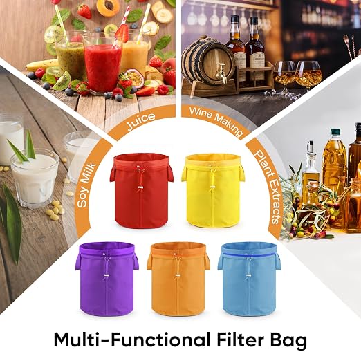 5 Gallon Filter Bag, 5 Pack Mesh Filter Bags - Image 7