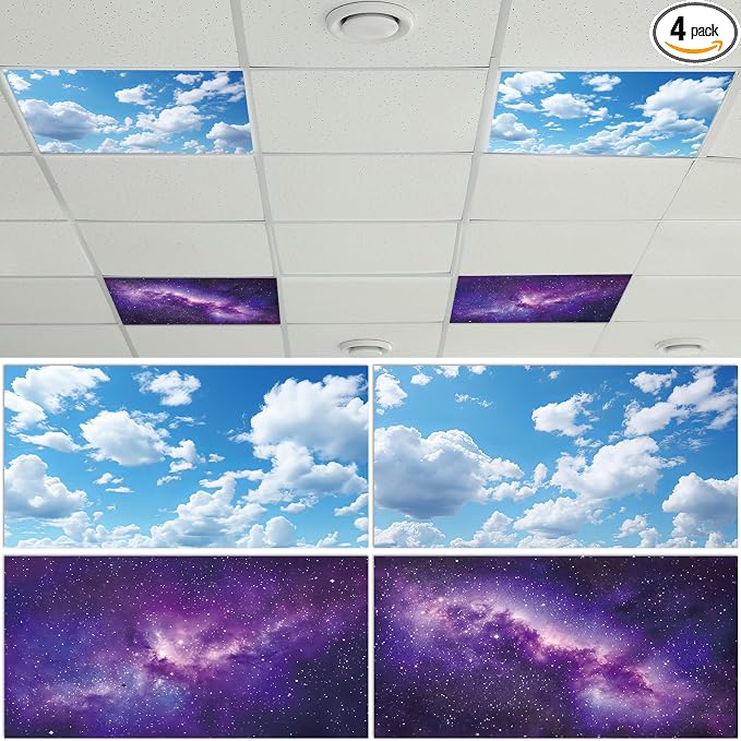 Wiooffen 4Pcs Fluorescent Light Covers by Wiooffen