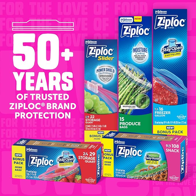 Ziploc Gallon Food Storage Bags, Stand-Up Bottom - Image 8