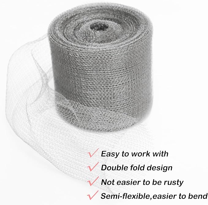 Wire Mesh for Mice Control 5 in X 36Ft, Hole Fill Fabric, Weep Holes Covers - Image 7