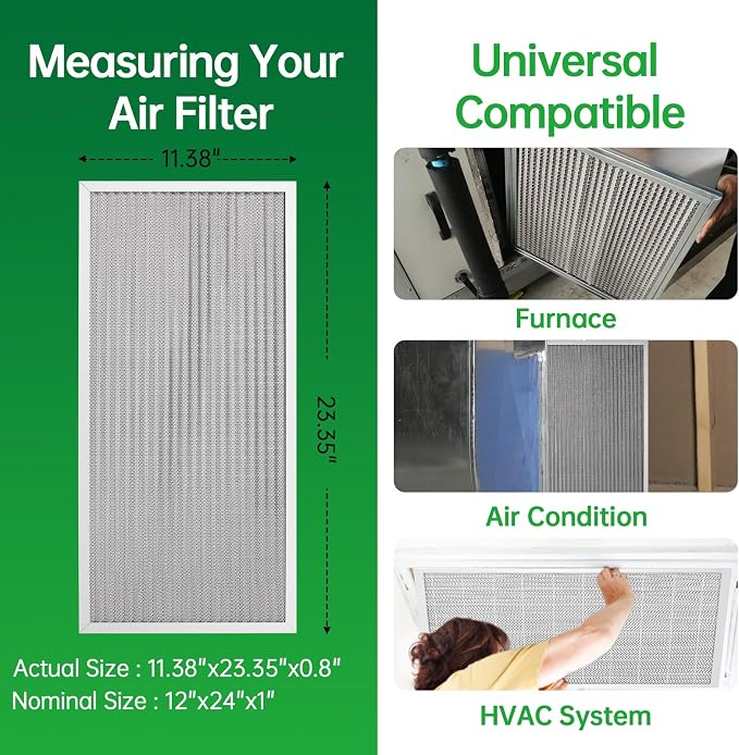 12x24x1 Air Filter Electrostatic Filter Reusable Washable HVAC AC Furnace Filter - Image 4
