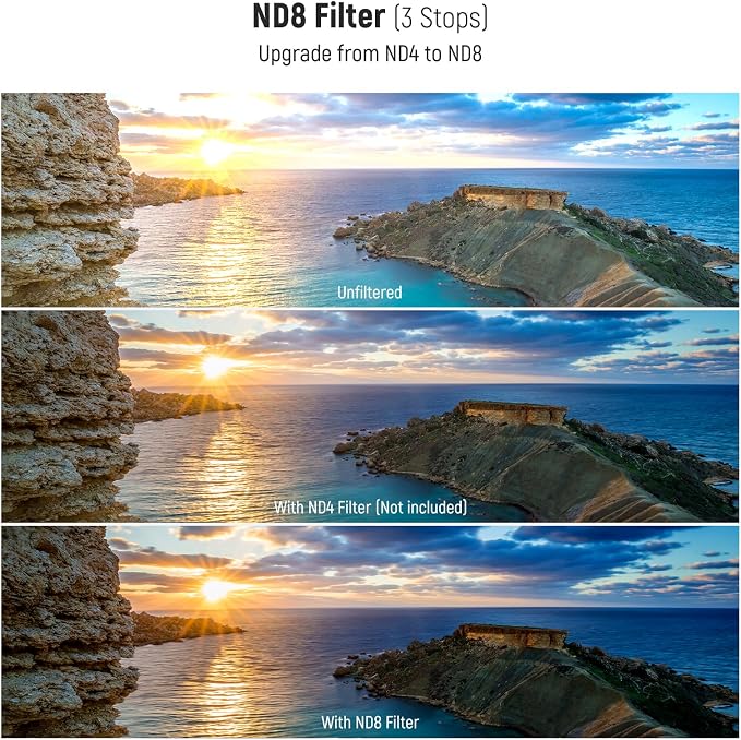 NEEWER 52mm UV CPL ND Lens Filter Kit, UV Protection + Circular Polarizing + - Image 4