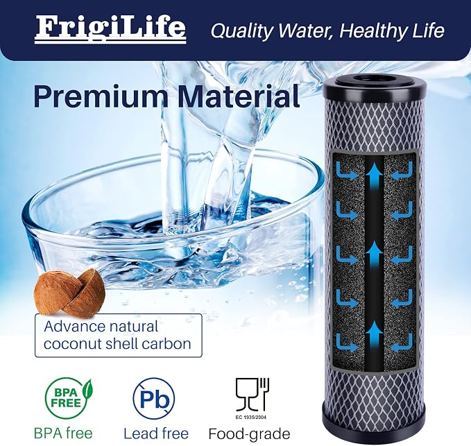 1 Micron 10" x 2.5" Whole House CTO Carbon Sedimen Water Filter Compatible - Image 4