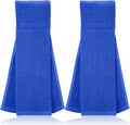 Shimeyao 2 Pcs Cotton Sports Football Towel with Closure Pitching Football Sweat Towel for Sports Gym Men Women Accessories(Blue, Classic)