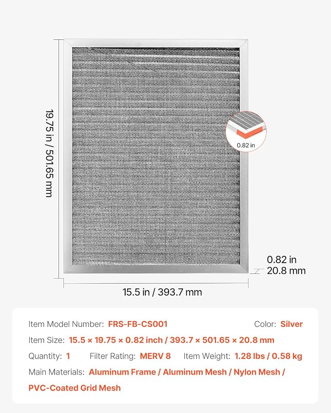 VEVOR Electrostatic Air Filter, MERV 8 Long Lifetime, Healthier Home or Office - Image 7